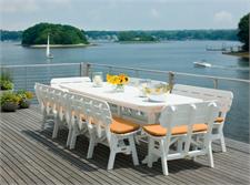 Seaside Casual Composite Table with Benches